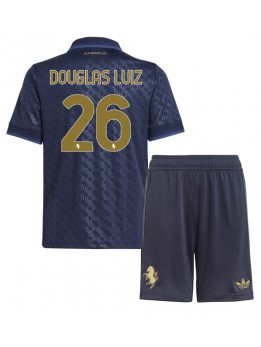 Juventus Douglas Luiz #26 Ausweichtrikot für Kinder 2024-25 Kurzarm (+ Kurze Hosen)